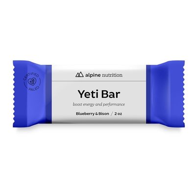 YetiBar Blueberry/Bison Paleo, 2oz bar